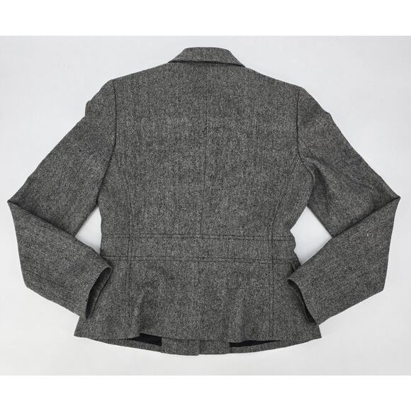 Tommy Hilfiger Gray Herringbone Wool Blend Blazer Jacket Women’s Size 4 - Picture 3 of 4